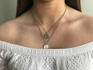 Adjustable Layered Vintage Coin Necklace