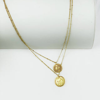 Adjustable Layered Vintage Coin Necklace