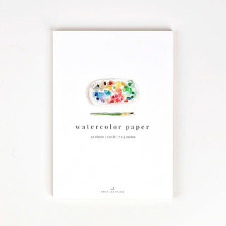 Notepad with 12 Sheets of Heavy Watercolor Paper | 8.5" x 11"