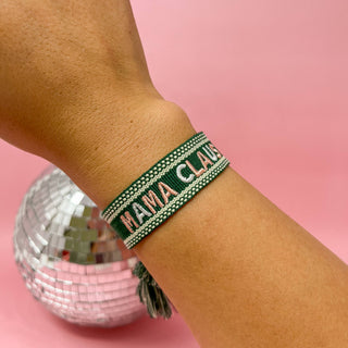 Holiday Woven Bracelet - Mama Claus - JSQ Mercantile