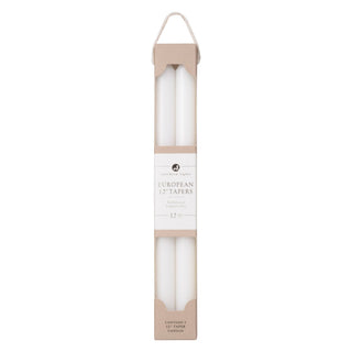 12" Tapers - 2pk: Pure White - JSQ Mercantile