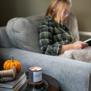 Bookworm Rustic Vintage Farmhouse Wood Wick Candle: 10oz - JSQ Mercantile