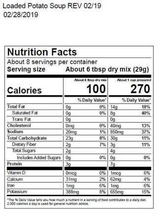 Rocky Mountain Trail Loaded Potato Soup Mix