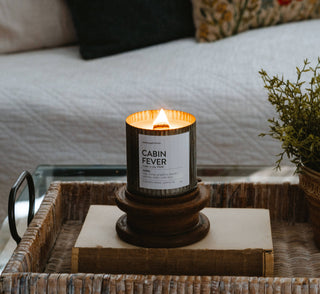 Bookworm Rustic Vintage Farmhouse Wood Wick Candle: 10oz - JSQ Mercantile