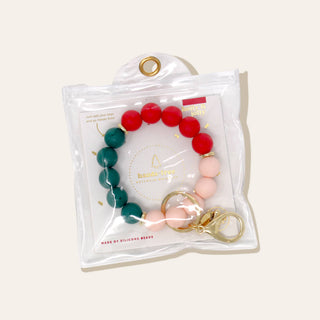 Christmas Hands-Free Keychain Wristlet - Holly Jolly - JSQ Mercantile