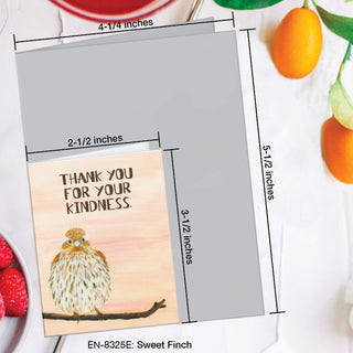 Sweet Finch Bird Greeting Card