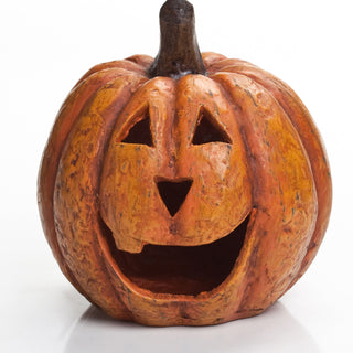 8" Orange Big Mouth Pumpkin – Mache Fall & Halloween Décor