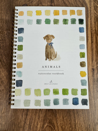 Animals watercolor workbook with beginner-friendly painting illustrations of favorite animals by Emily Lex – JSQ Mercantile women’s boutique and gift shop in La Grange, IL
