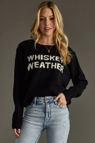 Black Whiskey Weather Knit Sweater - – JSQ Mercantile Women’s Boutique & Gift Shop Located in La Grange, IL