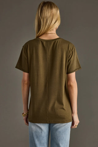 Bonfires, Flannels, S’mores Olive Graphic Tee – Cozy oversized fall t-shirt with ivory lettering | JSQ Mercantile – Women’s Boutique & Gift Shop in La Grange, IL