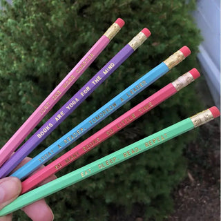 Book Lover Pencil - Set of 5 Pencils - JSQ Mercantile
