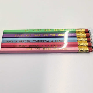 Book Lover Pencil - Set of 5 Pencils - JSQ Mercantile
