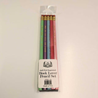 Book Lover Pencil - Set of 5 Pencils - JSQ Mercantile