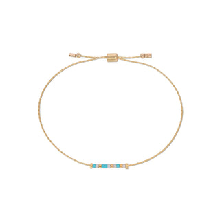 Aunt Morse Code Bracelet | Gold