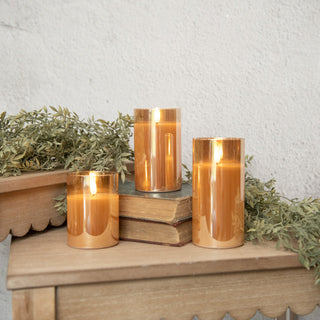 4" Champagne Glass 3D Flame Candle