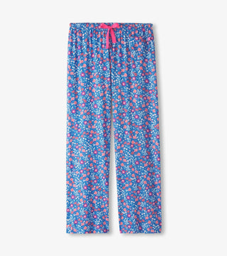 Batik flowers women’s pajama pants packaged in a gift bag, floral lounge pants gift, JSQ Mercantile – a women’s boutique and gift shop in La Grange, IL.