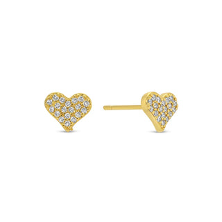 Silver Heart Stud Earrings on | Gift Set of 3 Earrings
