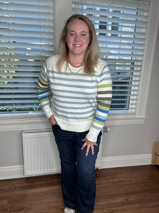 Day Of Fun Long Sleeve Sweater, Moonstone