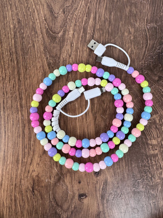 Colorful Beaded Phone Charger – Fun & Functional