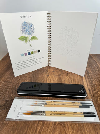 Flower Watercolor Workbook  – 12 Beginner-Friendly Bird Illustrations by Emily Lex | Spiral-Bound Art Book for Adults & Kids