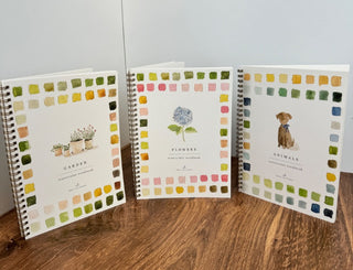 Flower Watercolor Workbook  – 12 Beginner-Friendly Bird Illustrations by Emily Lex | Spiral-Bound Art Book for Adults & Kids