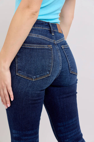 Mid - Waisted Dark Wash Bootcut Jean - 32.5" Inseam | Judy Blue Jeans