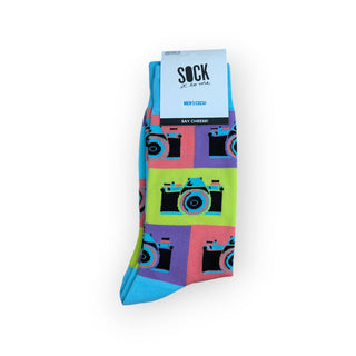 Men's Crew: Say Cheese! | Novelty Socks - JSQ Mercantile