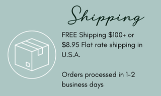 Shipping information graphic with a box icon on a light green background