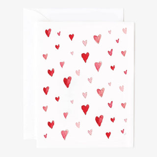 Watercolor Heart Greeting Card with Envelope