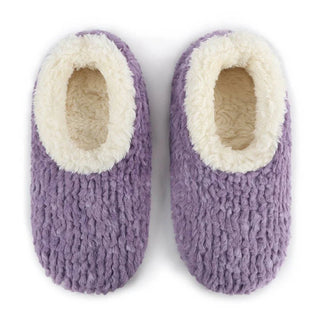 Purple Teddy Bear Faux Fur Snoozies with Memory Foam