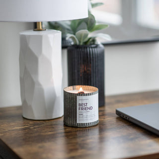 Bookworm Rustic Vintage Farmhouse Wood Wick Candle: 10oz - JSQ Mercantile