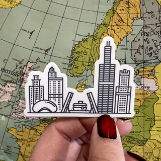 Chicago Skyline Sticker – Weatherproof Vinyl Chicago Decal | JSQ Mercantile – Women’s Boutique & Gift Shop in La Grange, IL
