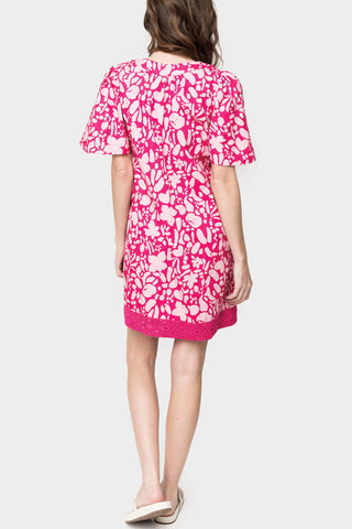 Pink Potager Crochet Trim Cabana Dress