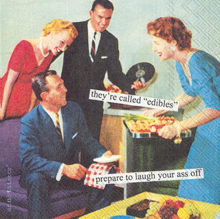 Paper Cocktail Napkins Pack of 20 Anne Taintor Edibles - JSQ Mercantile