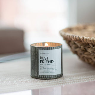 Bookworm Rustic Vintage Farmhouse Wood Wick Candle: 10oz - JSQ Mercantile