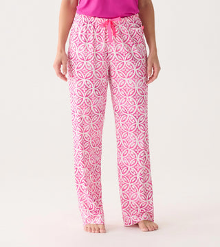 Pink mandala pajamas, lotus print sleepwear, women's soft pajama pants, loungewear gift set, boho pajama bottoms, cozy sleep pants for women, pink drawstring pajamas, zen loungewear, yoga style lounge pants, JSQ Mercantile.